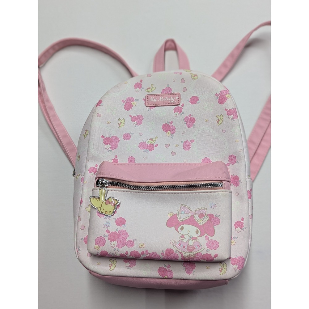 Sanrio My Melody Mini Backpack Pink Floral Bioworld Faux Leather SIL-34706 2023